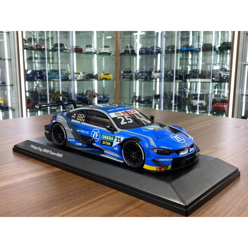 1/18 Diecast  Minichamps BMW M4 DTM 2019 P. Eng, BMW Team RMR #25  Blue Racing Decal