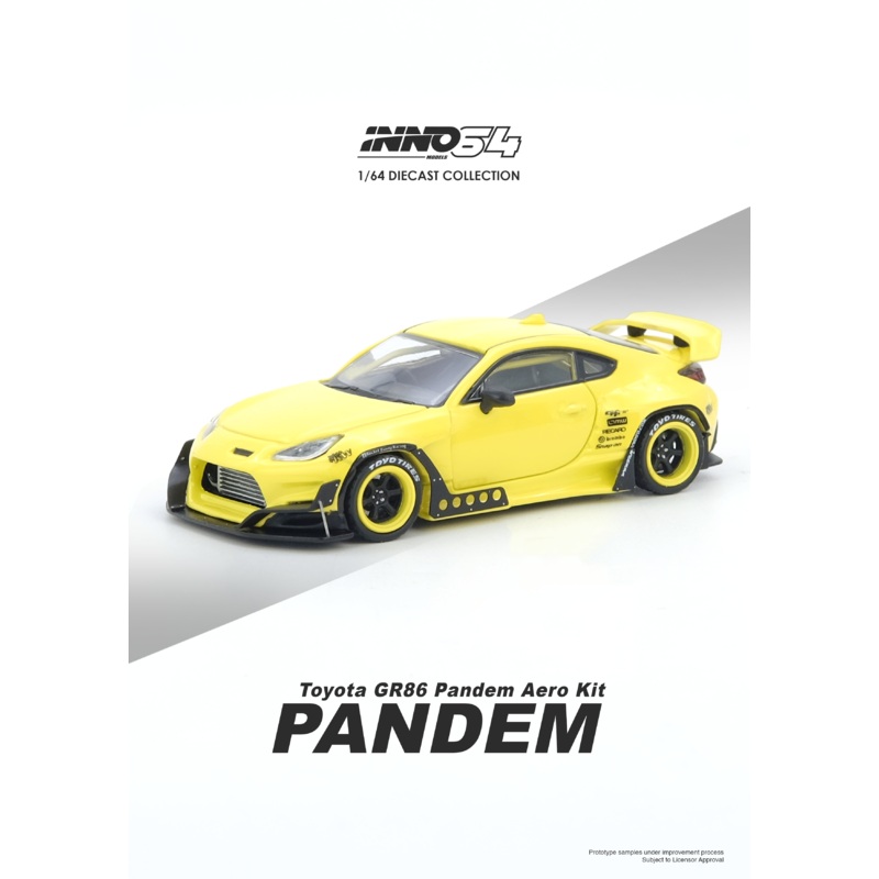 [ETA:  Sep 2025 ] Inno64 1/64 TOYOTA GR86 PANDEM Yellow