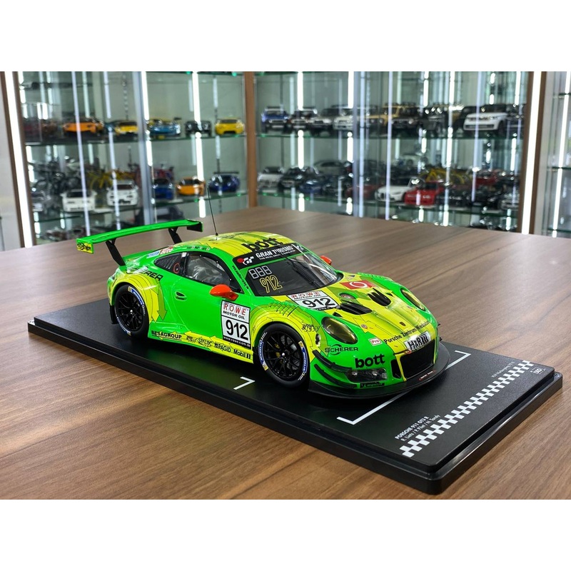 Ixo Models 1/18 Metal Diecast PORSCHE 911 GT3 R 2016 #912 Manthey Racing 2018 VLN Nurburing Green
