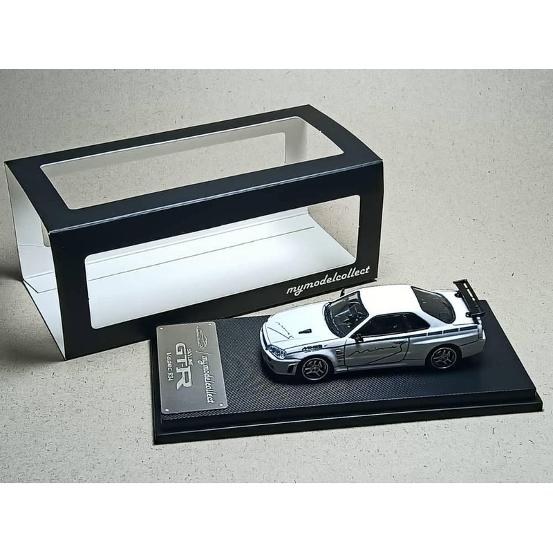 Model Collect 1/64 Skyline GT-R Mk5 R34 V-SPEC-II White Mines