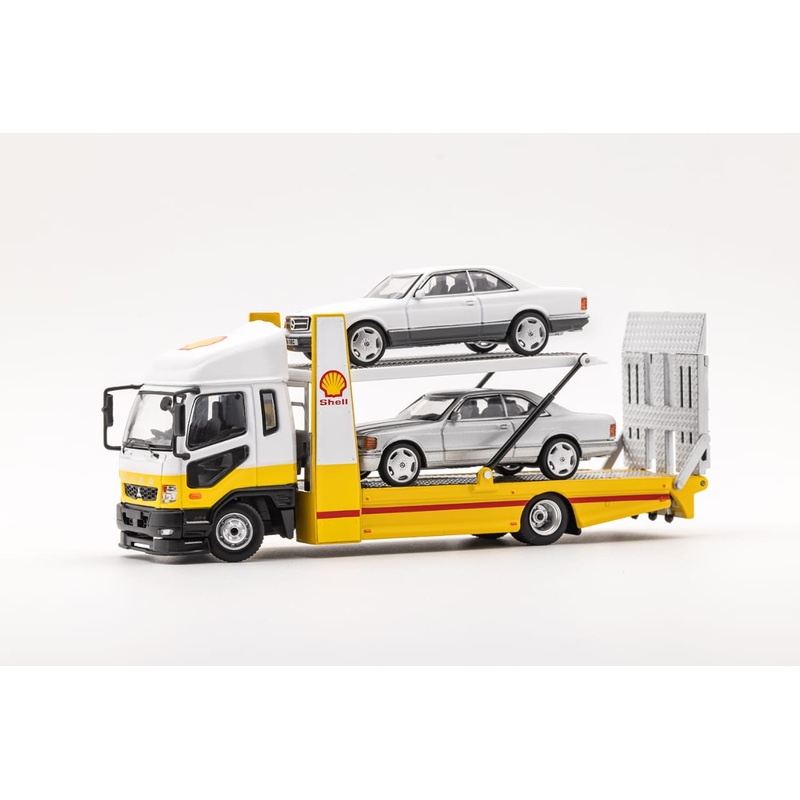 GCD 1/64 Mitsubishi Fuso  Fighter Mk2(FK 2017) Outriggers Raised Double Deck Tow (310) - Shell Livery