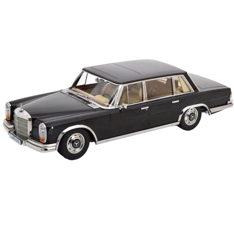 KK Scale 1963 Mercedes-Benz S-Class 600 Pullman SWB (W100) Sedan Black 1:18
