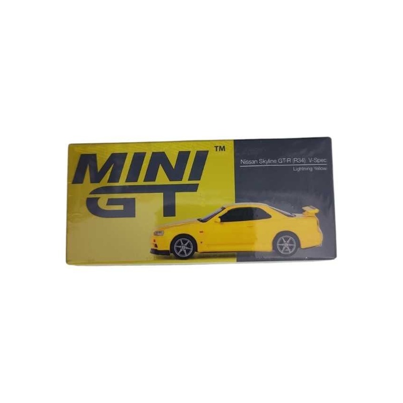 mini gt Nissan Skyline GT-R (R34) V-Spec (lightning yellow) 762