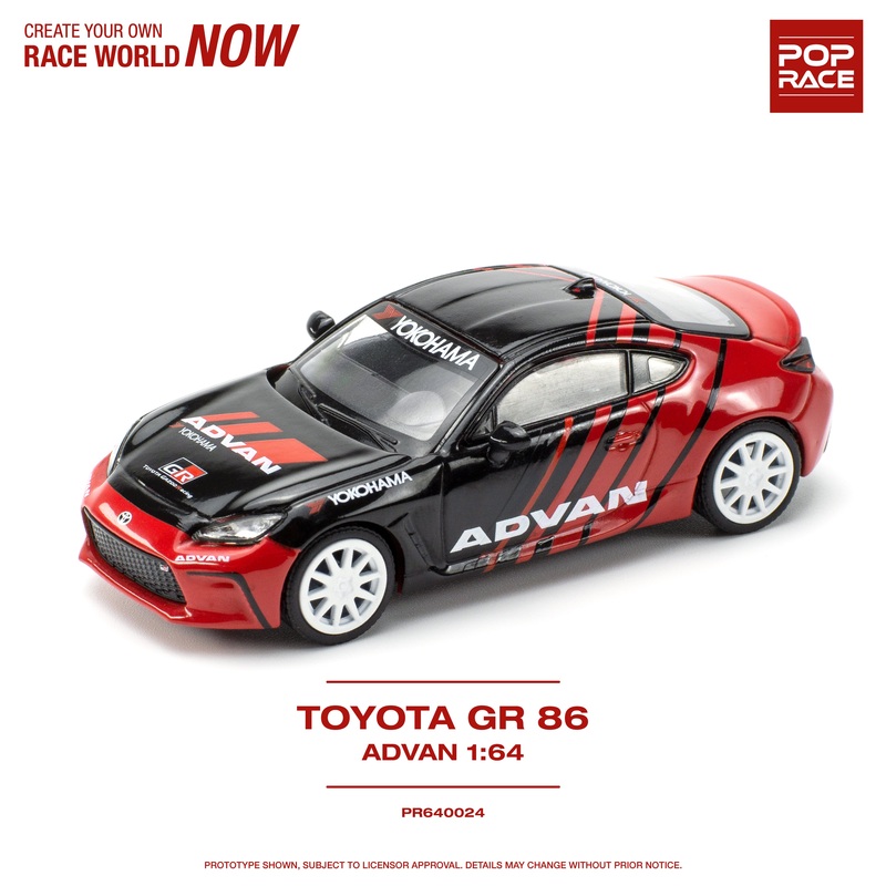 Pop Race 1/64 TOYOTA GR 86 ADVAN