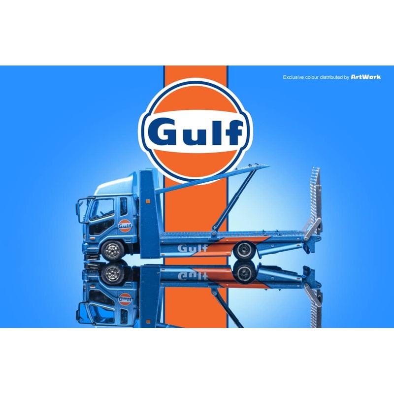 ArtWork x GCD 1/64 Mitsubishi Fuso Fighter Mk2(FK 2017) Outriggers Raised Double Deck Tow Gulf Livery(415)