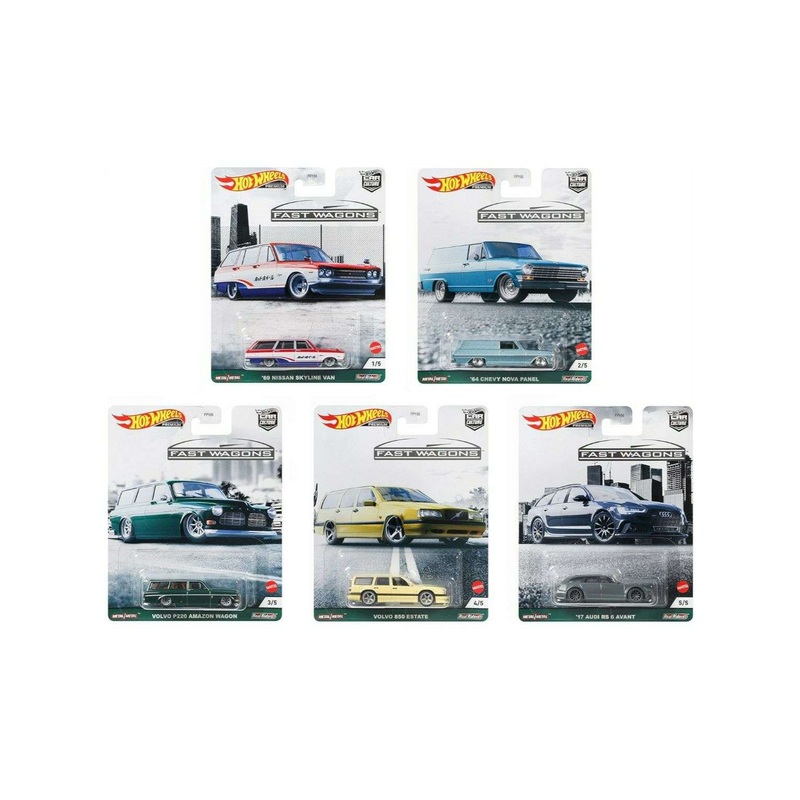 EXCLUSIVE Hotwheels Car Culture Fast Wagons Set of 5