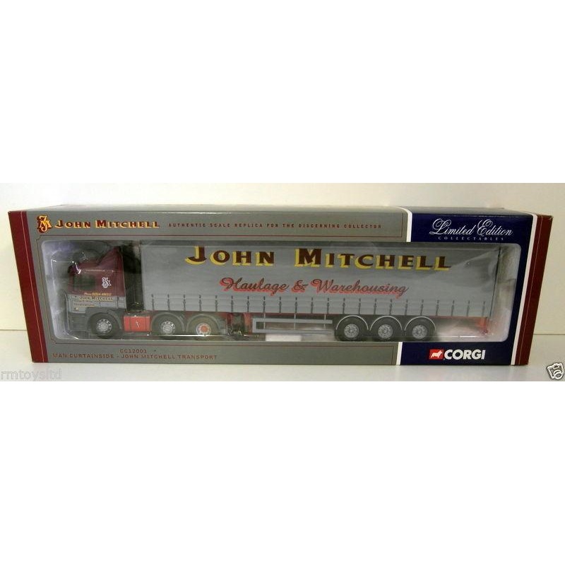 CORGI 1/50 - CC12001 MAN CURTAINSIDE - JOHN MITCHELL TRANSPORT