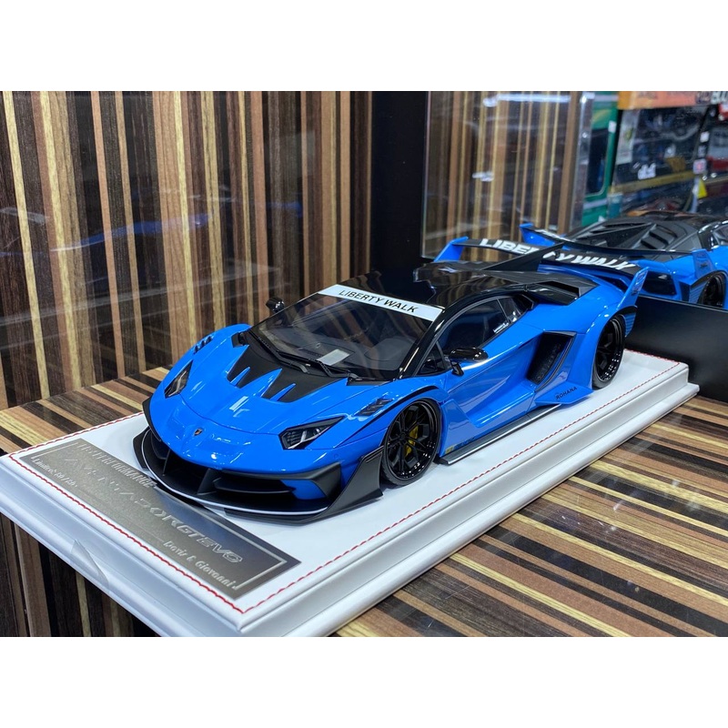Davis & Giovanni Lamborghini AVENTADOR GT EVO - 1/18 Resin Model Blue