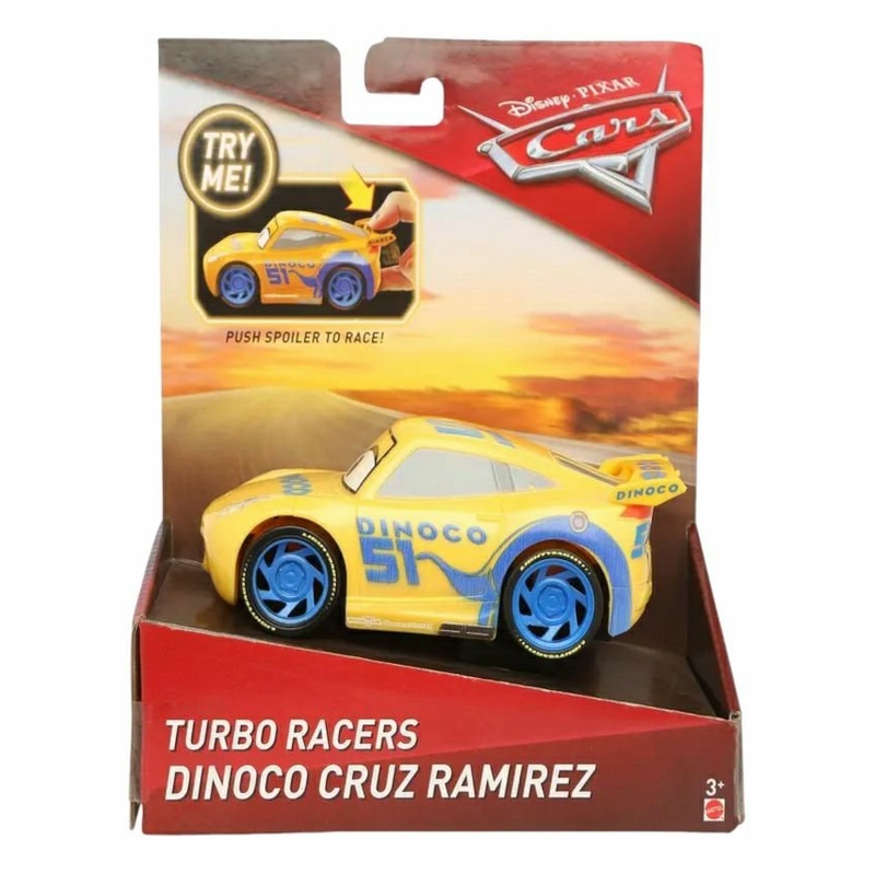Disney Pixar cars turbo racers dinoco cruz Ramirez Pull back