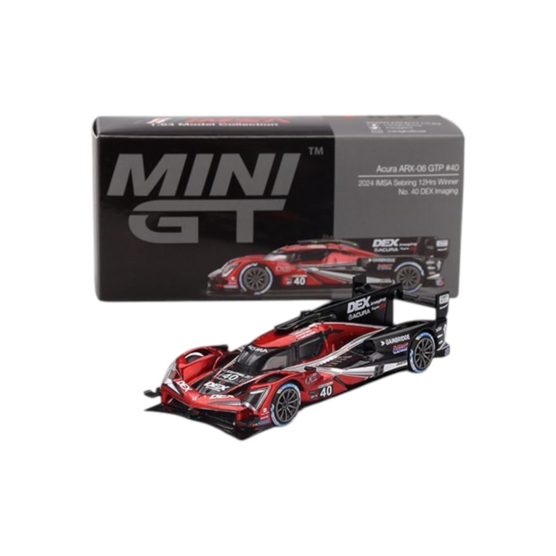 Mini GT Acura ARX-06 GTP #40 (2024 IMSA Sebring 12Hrs Winner No.40 DEX Imaging) 1:64 Scale