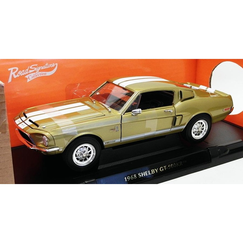 Road Signature 1/24 Scale Model Car 92168 - 1968 Shelby GT-500KR - Gold