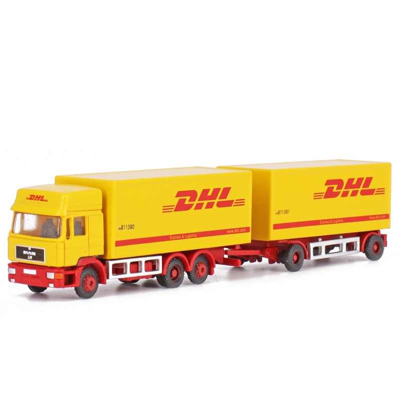 Truck MAN F90 box trailer DHL