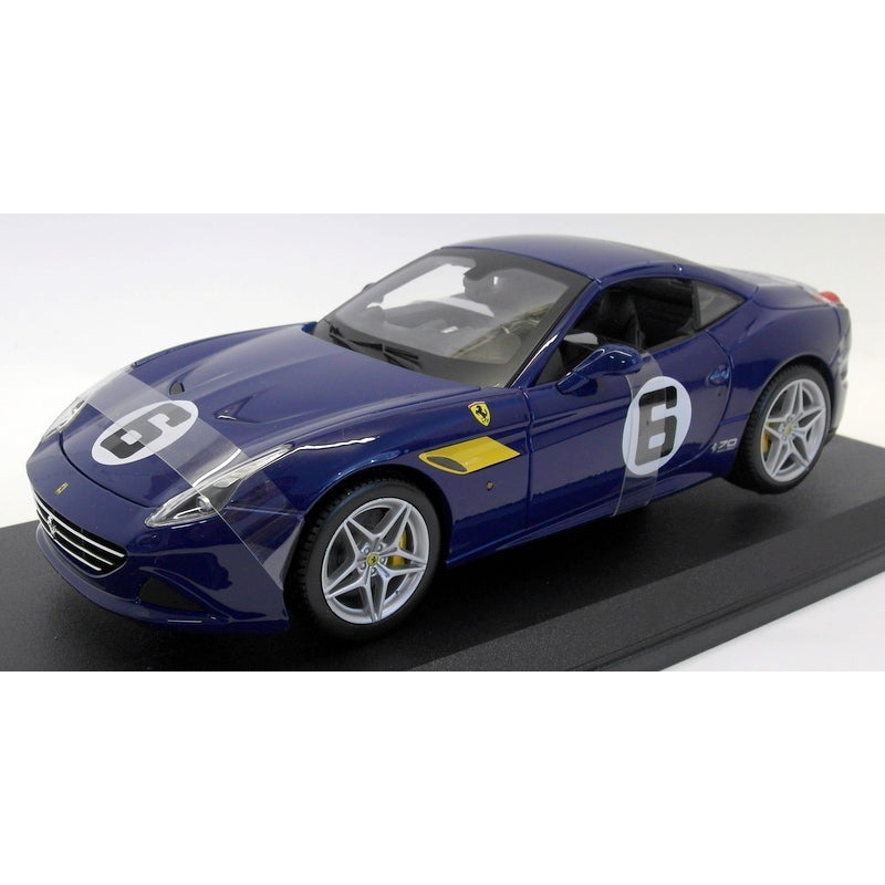 Burago 1/18 Scale Diecast - 18-76104 Ferrari California T 70th Anniversary Blue