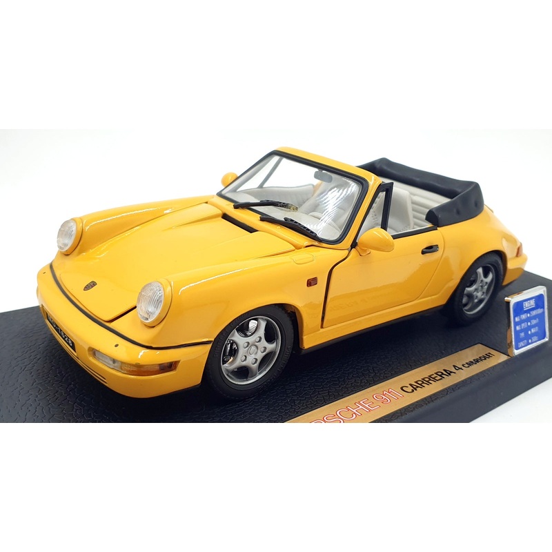 Anson 1/18 Scale Diecast 30309-W - Porsche 911 Carrera 4 Cabriolet - Yellow