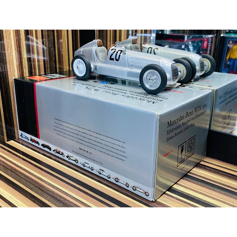 CMC Mercedes-Benz W23, 1934 Eitelrennen, Mantred von Brauchitsch Eistes Rennen, erster Sieg [1/18 Diecast]