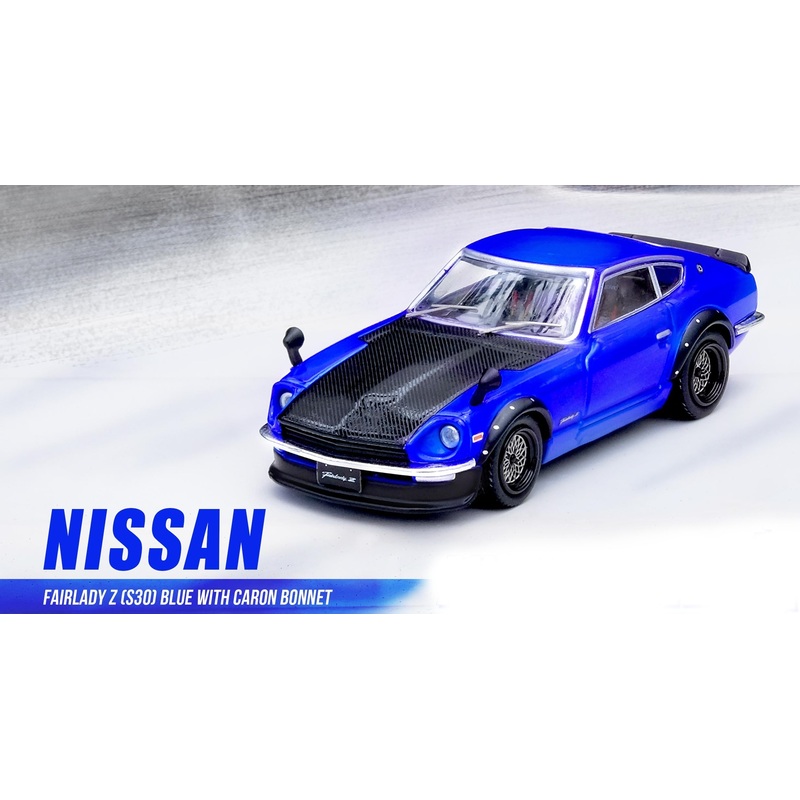 Inno64 1/64 NISSAN FAIRLADY Z (S30) Blue with carbon Hood