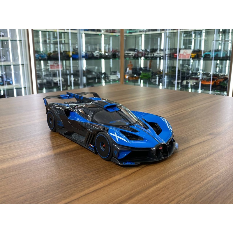 1/18 Diecast Bugatti Bolide Blue Bburago Scale Model Car