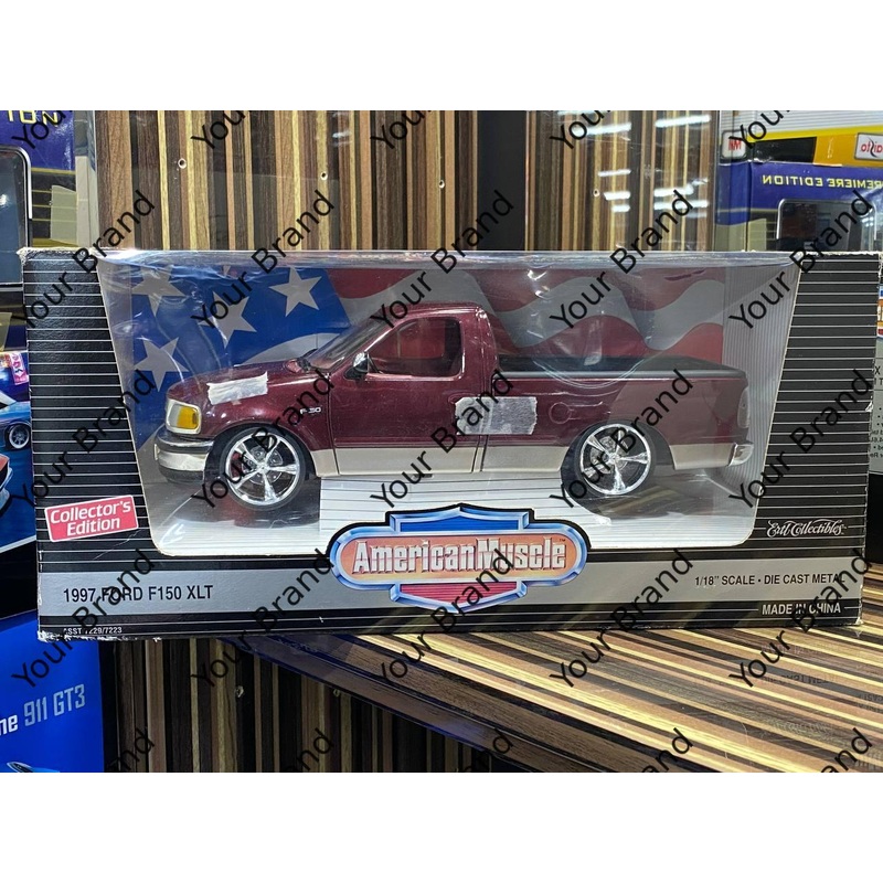 1/18 Diecast Ford F-150 XLT 1997 Maroon Ertl Collectibles Scale Model Car