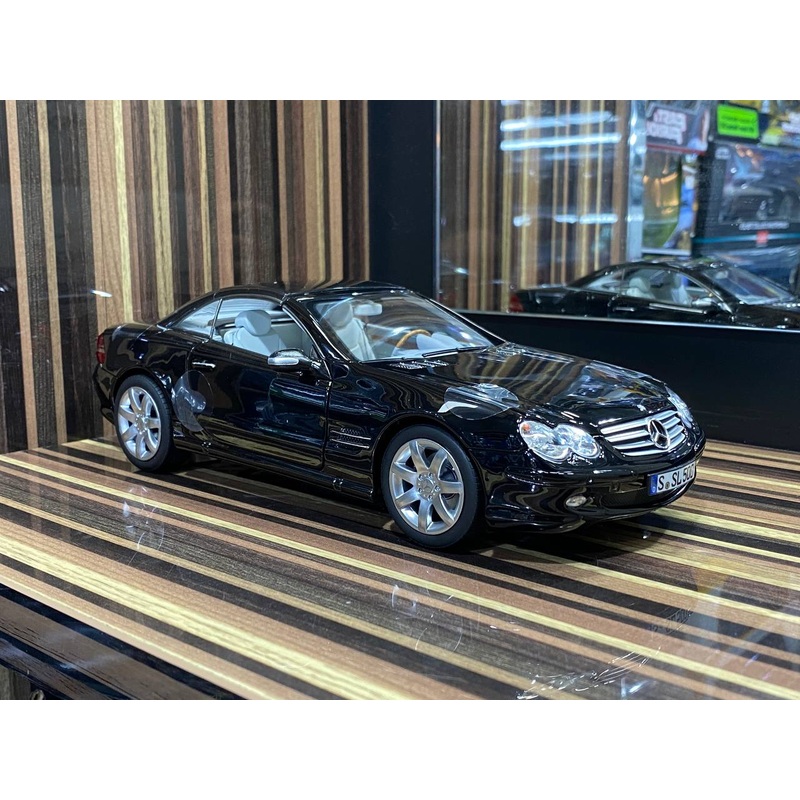 1/18 Diecast Mercedes-Benz SL 500 2003 Black Norev Scale Model Car