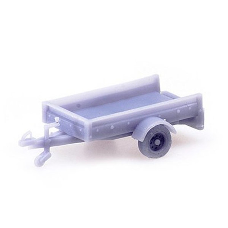 Car trailer with opened flap