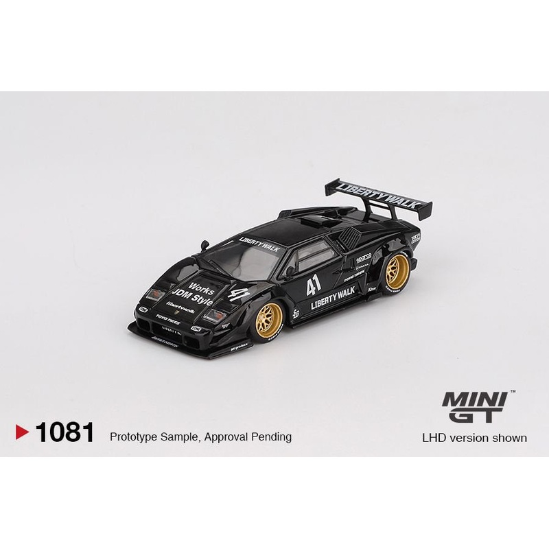 [ETA:  Jan 2026 ] Mini GT 1/64 Lamborghini Countach LB-WORKS Black