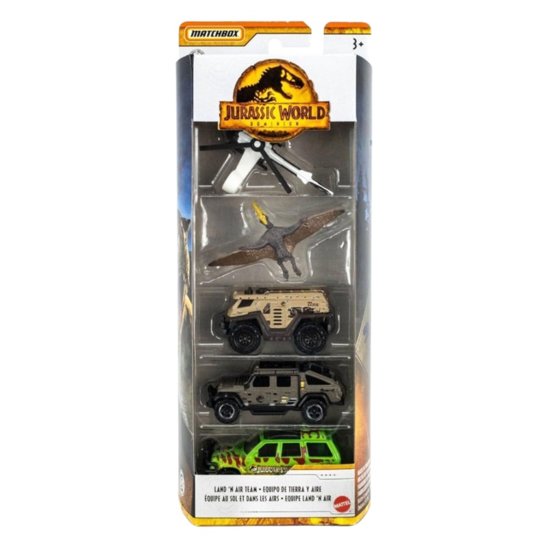 Matchbox Pre-Owned Jurassic World Dominion Land'N Air Team Pack of 5