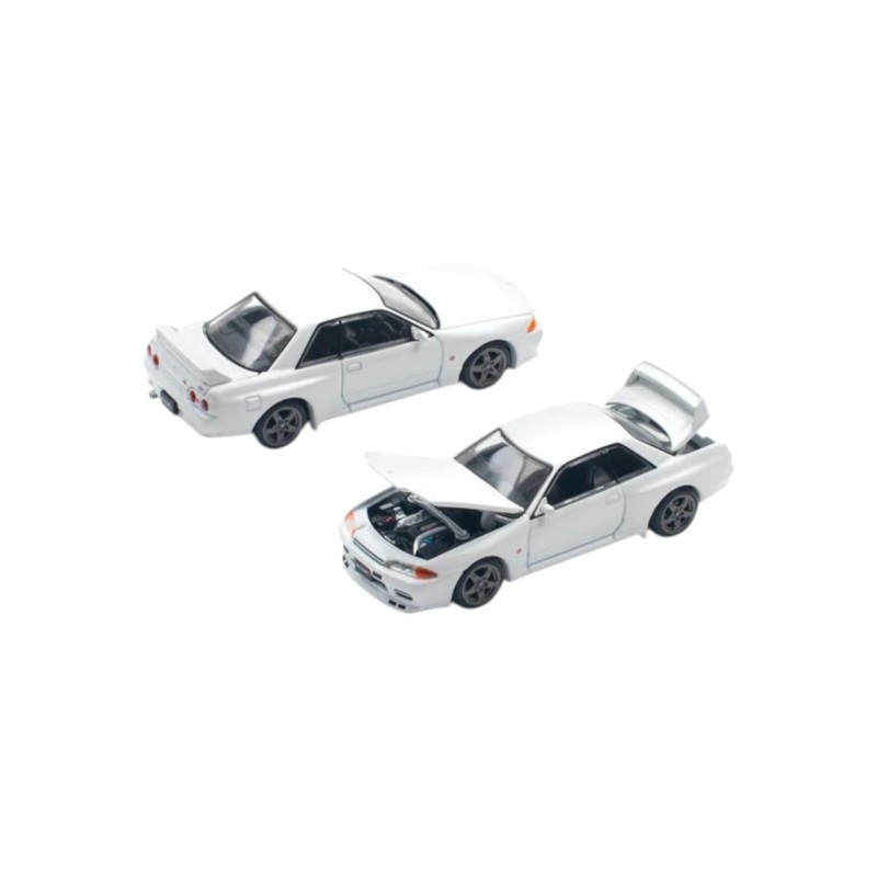 Pop Race Nissan Skyline GT-R R32 Chrystal White PR640157 1:64 Scale