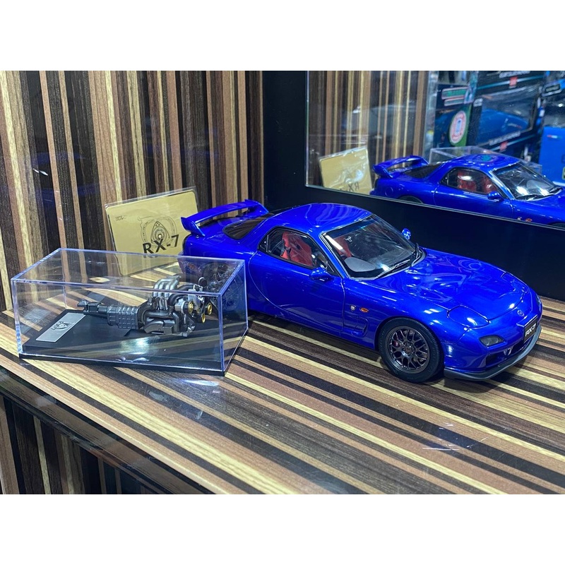 1/18 Diecast Mazda RX-7 Spirit R Metallic Blue by Polar Master