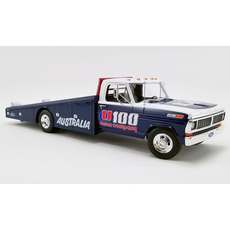 Acme 1970 Ford F-350 Ramp Truck U100 Allan Moffat - DDA Exclusive Blue & White 1:18