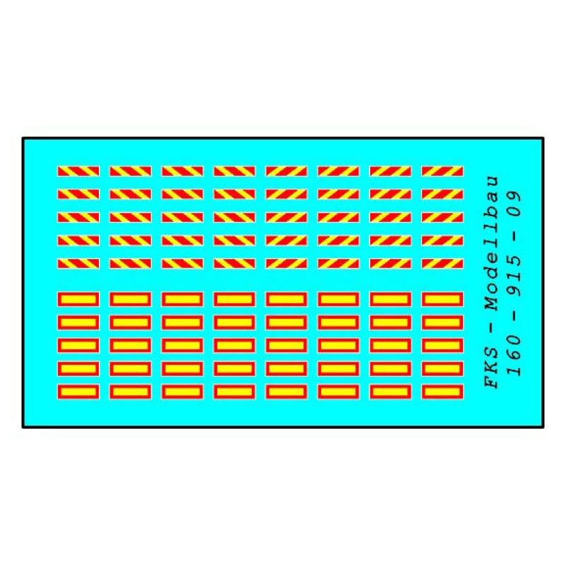 Decal sheet contour marking for trucks & trailers
