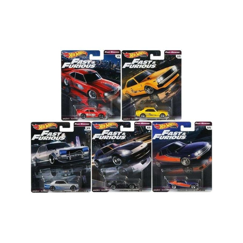 EXCLUSIVE Hotwheels Fast & Furious Fast Rewind Set of 5