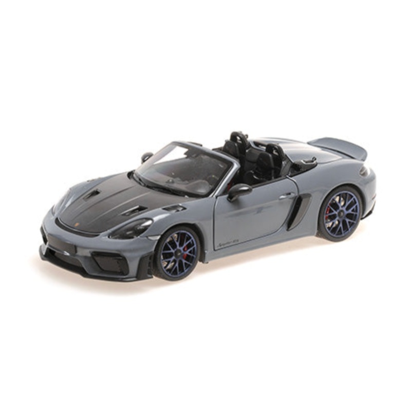 Minichamps 2024 Porsche 718 Cayman Spyder RS w/ Weissach Package Arctic Grey 1:18