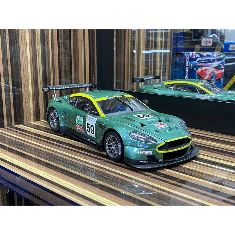 1/18 Diecast Aston Martin DBR9 Racing #59 Green Solido Miniature Model Car