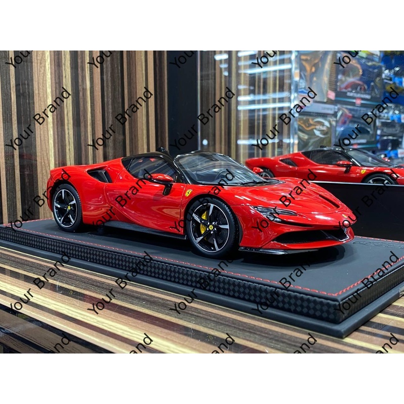 1/18 Diecast Ferrari SF90 Stradale Red Rosso Corsa 322 BBR Scale Model Car
