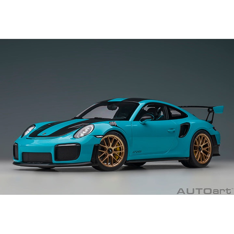 AUTOart Porsche 911 991.2 GT2 RS w/ Weissach Pkg Miami Blue 1:18