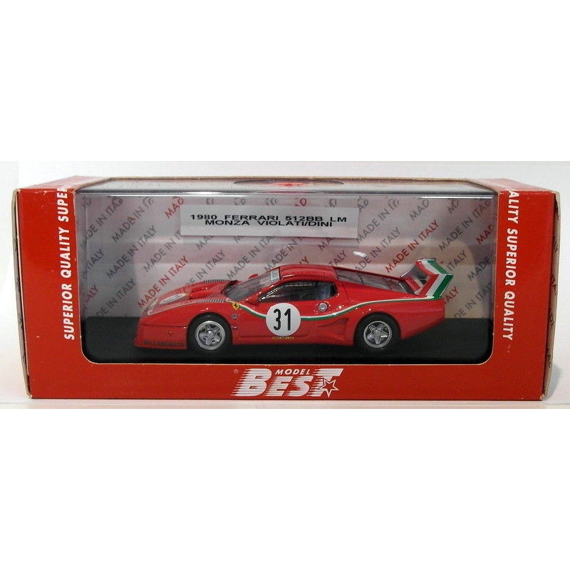 Best 1/43 Scale Diecast 9279 - Ferrari 512 BB #31 LM 1980 Violati-Dini