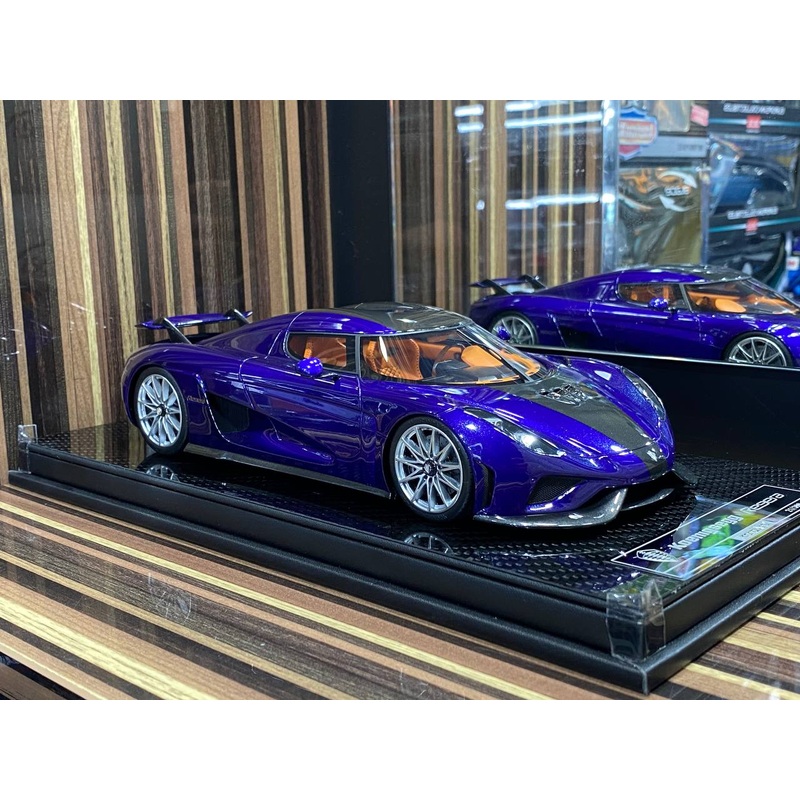 1/18 Diecast Koenigsegg Regera Fronti Art Blue Miniature Car