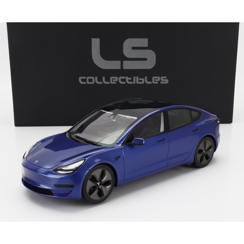 LS Collectibles 2021 Tesla Model 3 Multi-Coat Blue Metallic 1:18