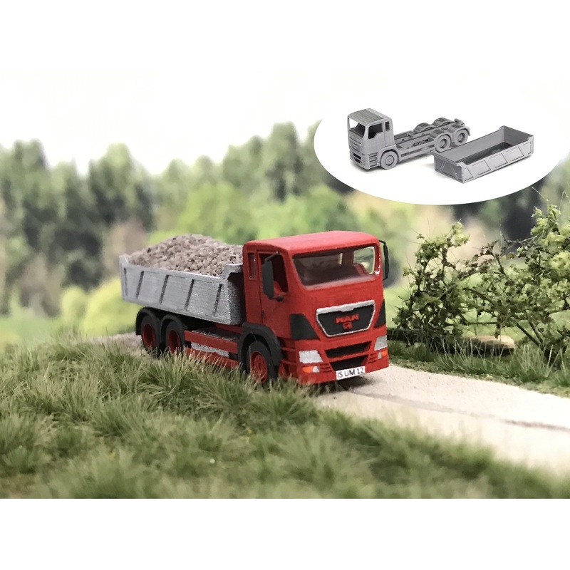 MAN TGX 6x4 tipper truck - unpainted 