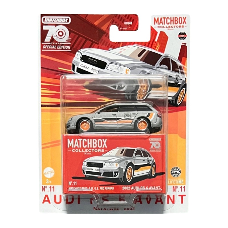 Matchbox Collectors 70 Years Special Edition 2002 Audi RS 6 Avant 1:64 Scale