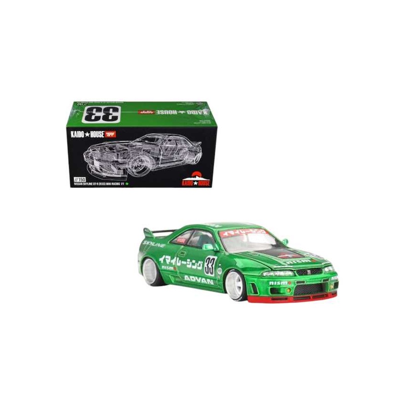 Mini GT kaido house 150 nissan skyline GT-R (R33) imai racing v1 1:64 scale