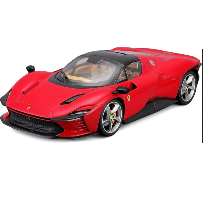 Bburago 2022 Ferrari Daytona SP3 Closed (Removable) Roof Rossa Corsa Ferrari Red 1:18