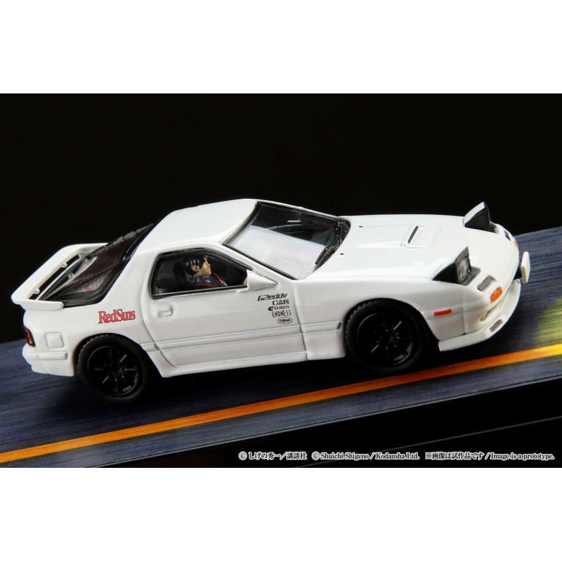 Hobby Japan 1/64 MAZDA RX-7 (FC3S)  INITIAL D (VS Kyoichi Sudo With Ryosuke Takahashi Figure)