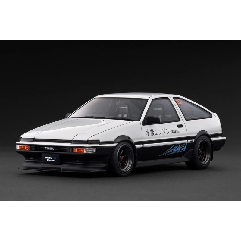 Ignition-Model Toyota Sprinter Trueno 3dr (AE86) H2 White & Black 1:18