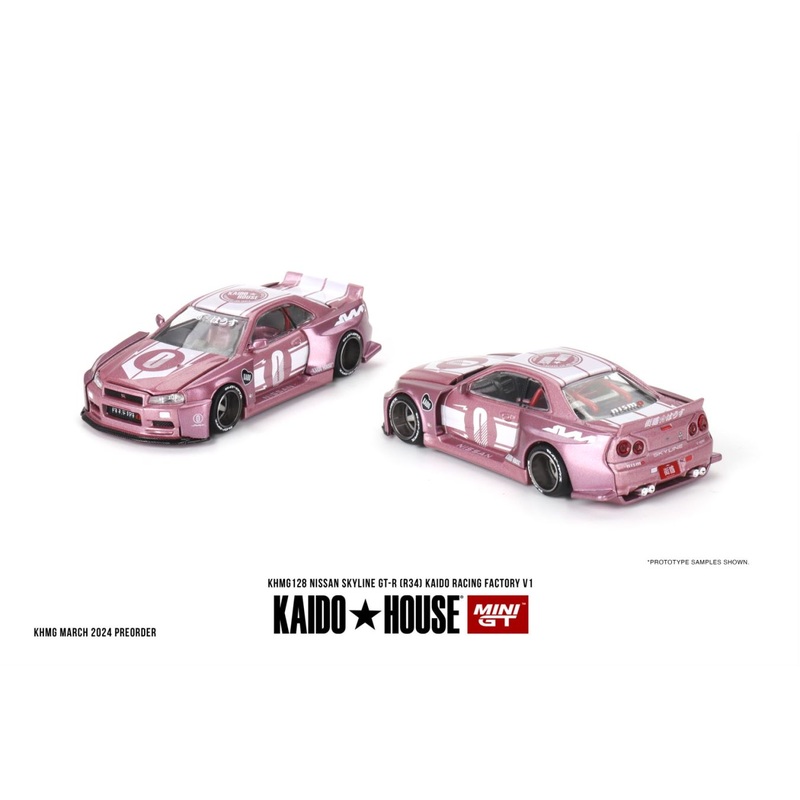 KaidoHouse x Mini GT 1/64 Nissan Skyline GT-R (R34) KAIDO RACING FACTORY V1