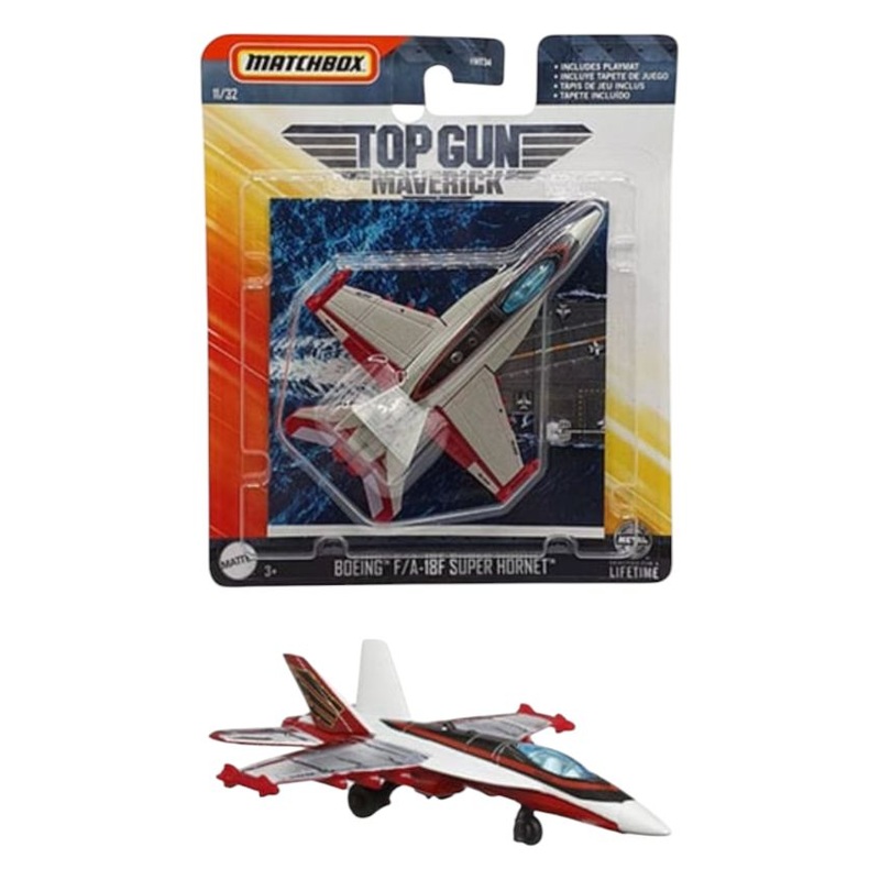 Matchbox TOP GUN MAVERICK Boeing F/A-18F Super Hornet. Includes Playmat. 1:64 Scale