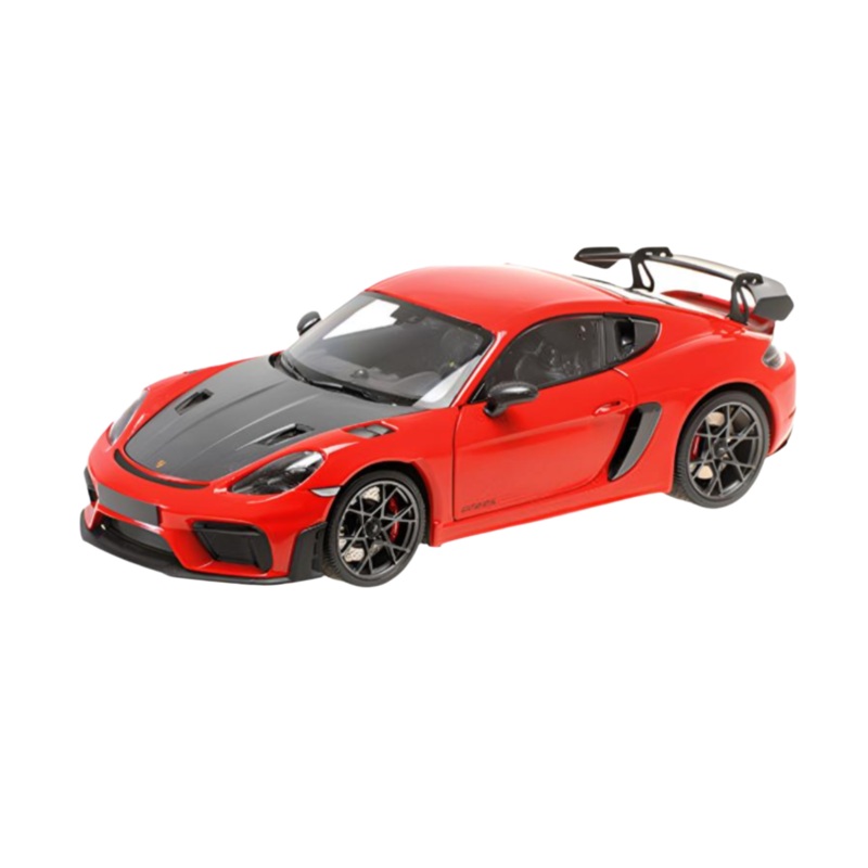 Minichamps 2024 Porsche 718 Cayman GT4 RS w/ Weissach Package Guards Red 1:18