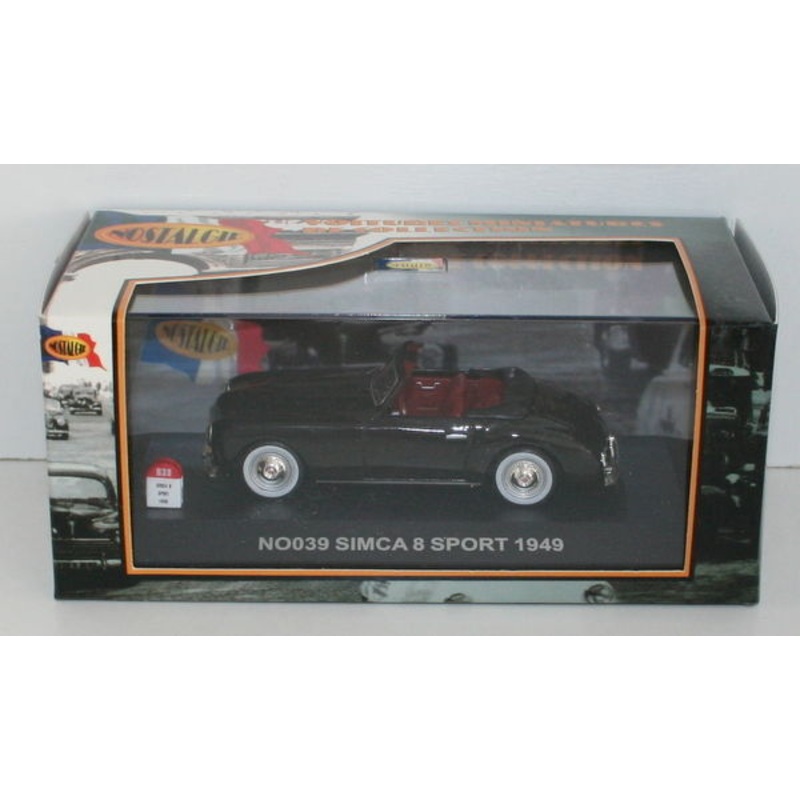 NOSTALGIE 1/43 SCALE - N0039 SIMCA 8 SPORT - BLACK - 1949