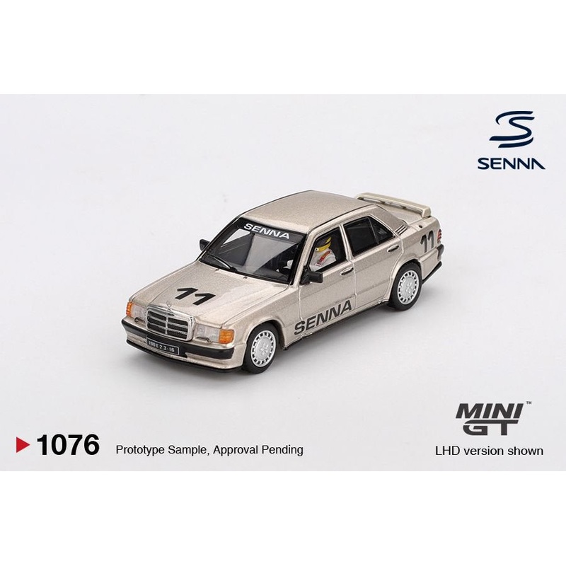 [ETA:  Dec 2025 ] Mini GT 1/64 Mercedes-Benz 190 E 2.3-16 #11 Ayrton Senna 1984 Nrburgring Race of Champions w/ Figure