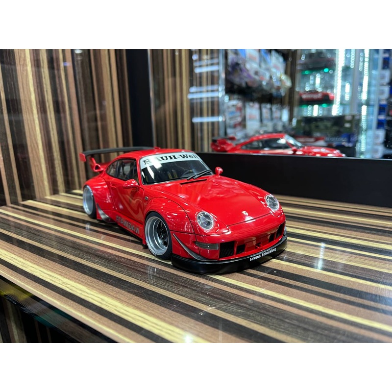 AutoArt Porsche RWB 993 - 1/18 Diecast Model, All Opening - Red